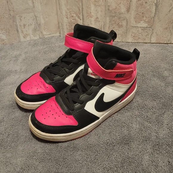 Nike Black and Pink High-Top Sneakers - Picture 2 of 6